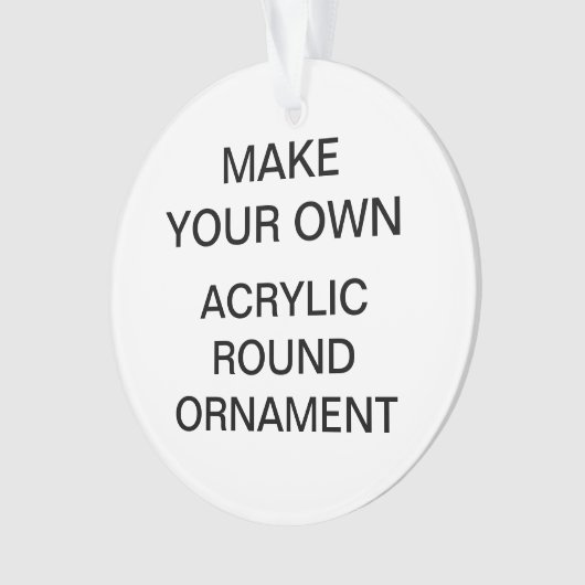 Aangepaste versiering met acrylROND kerstboomversi Ornament (voorkant)