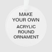 Aangepaste versiering met acrylROND kerstboomversi Ornament (voorkant)