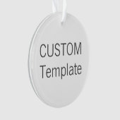 Aangepaste versiering met acrylROND kerstboomversi Ornament (voorkant)