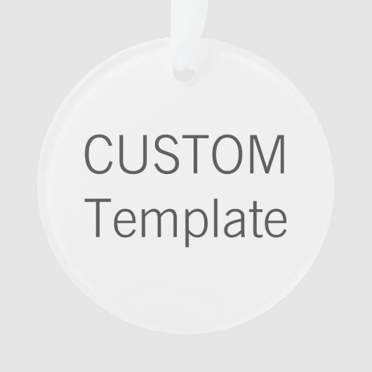 Aangepaste versiering met acrylROND kerstboomversi Ornament (voorkant)