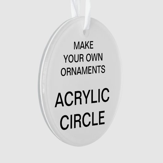 Aangepaste versiering met acrylROND kerstboomversi Ornament (voorkant)