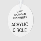 Aangepaste versiering met acrylROND kerstboomversi Ornament (voorkant)
