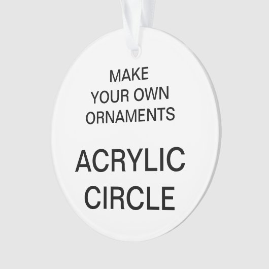 Aangepaste versiering met acrylROND kerstboomversi Ornament (voorkant)