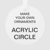 Aangepaste versiering met acrylROND kerstboomversi Ornament (voorkant)