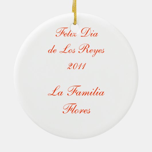 Aangepaste versiering met drie koningen keramisch ornament (Achterkant)
