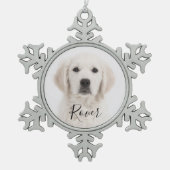 Aangepaste versiering tin sneeuwvlok ornament (Voorkant)