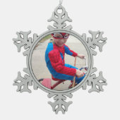 Aangepaste versiering tin sneeuwvlok ornament (Voorkant)