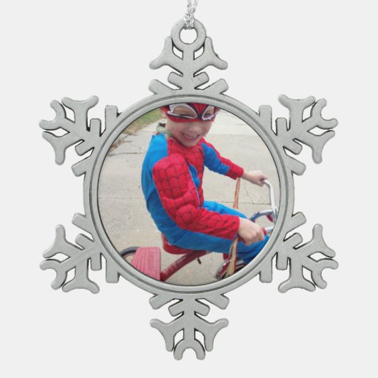 Aangepaste versiering tin sneeuwvlok ornament (Voorkant)