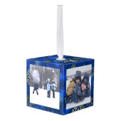 Aangepaste versiering van 4 foto-kubusbeelden decoratie (Achter hoekig)