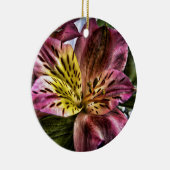 Aangepaste versiering van alstroemeria Peruvian Li Keramisch Ornament (Rechts)