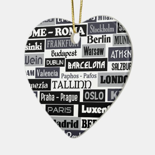 Aangepaste versiering van de Europese reiziger Keramisch Ornament (Links)