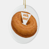 Aangepaste versiering van Humor donut Keramisch Ornament (Rechts)