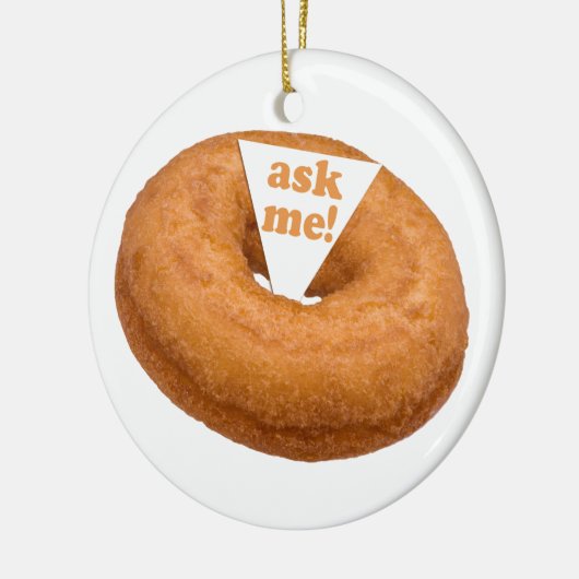 Aangepaste versiering van Humor donut Keramisch Ornament (Links)