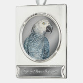 Aangepaste versiering van je foto hier Keepsakes Verzilverd Banner Ornament (Links)