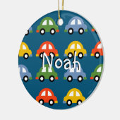 aangepaste versiering van speelgoed-auto's keramisch ornament (Links)