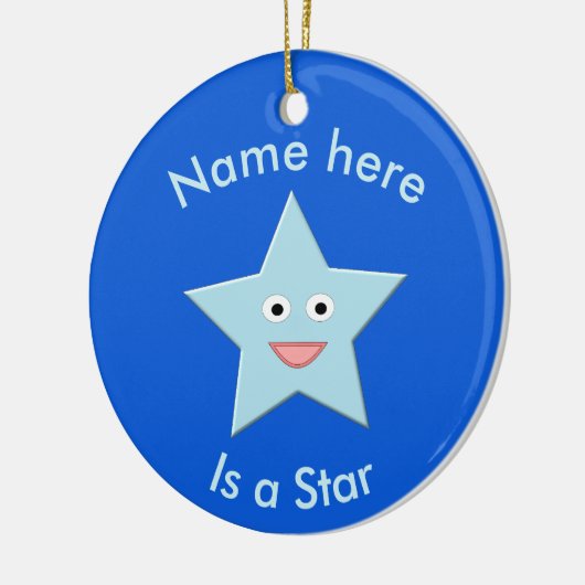 Aangepaste versiering voor Bright Blue Celebration Keramisch Ornament (Links)