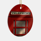 Aangepaste versiering voor British Red Telephone B Keramisch Ornament (Rechts)