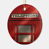 Aangepaste versiering voor British Red Telephone B Keramisch Ornament (Links)