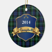 Aangepaste versiering voor Campbell Tartan Keramisch Ornament (Links)