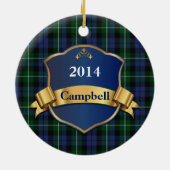 Aangepaste versiering voor Campbell Tartan Keramisch Ornament (Achterkant)