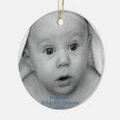 Aangepaste versiering voor de eerste kerstjongen v keramisch ornament (Links)