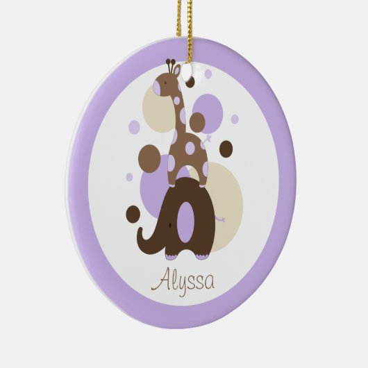 Aangepaste versiering voor Elle-n-Friends Keramisch Ornament (Rechts)