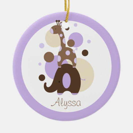 Aangepaste versiering voor Elle-n-Friends Keramisch Ornament (Voorkant)