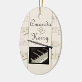 Aangepaste versiering voor Kerry en Amanda Keramisch Ornament (Links)