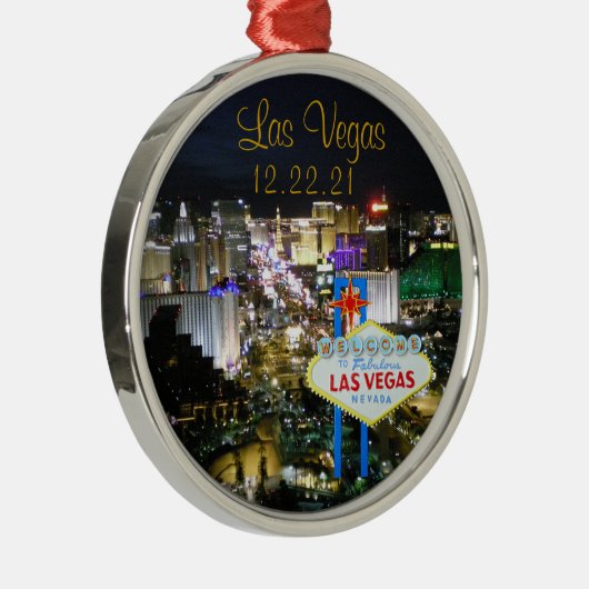 Aangepaste versiering voor Las Vegas Metalen Ornament (Rechts)