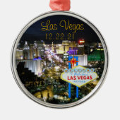 Aangepaste versiering voor Las Vegas Metalen Ornament (Voorkant)