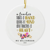 Aangepaste versiering voor lerarenwaardering Typog Keramisch Ornament (Voorkant)