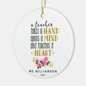 Aangepaste versiering voor lerarenwaardering Typog Keramisch Ornament (Links)