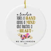 Aangepaste versiering voor lerarenwaardering Typog Keramisch Ornament (Achterkant)