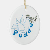 Aangepaste versiering voor vrede keramisch ornament (Rechts)