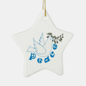 Aangepaste versiering voor vrede keramisch ornament (Rechts)