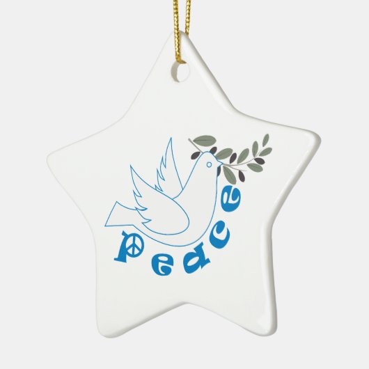 Aangepaste versiering voor vrede keramisch ornament (Links)