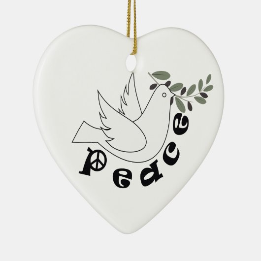 Aangepaste versiering voor vrede keramisch ornament (Rechts)