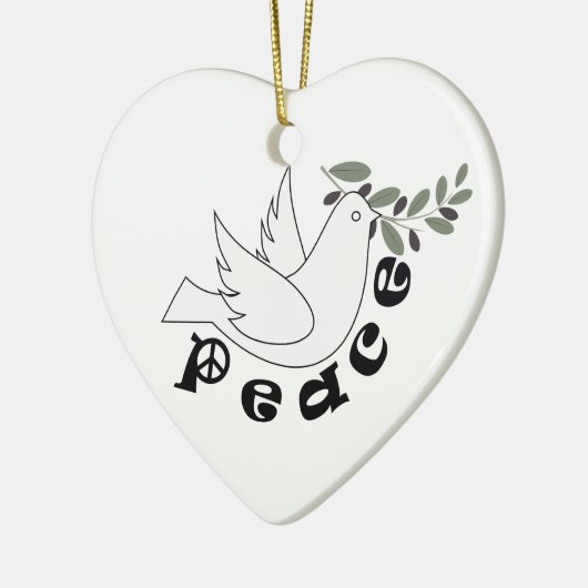 Aangepaste versiering voor vrede keramisch ornament (Links)