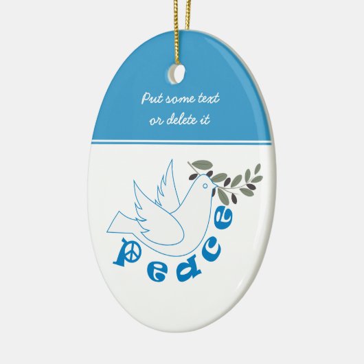 Aangepaste versiering voor vrede keramisch ornament (Links)