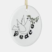 Aangepaste versiering voor vrede keramisch ornament (Rechts)