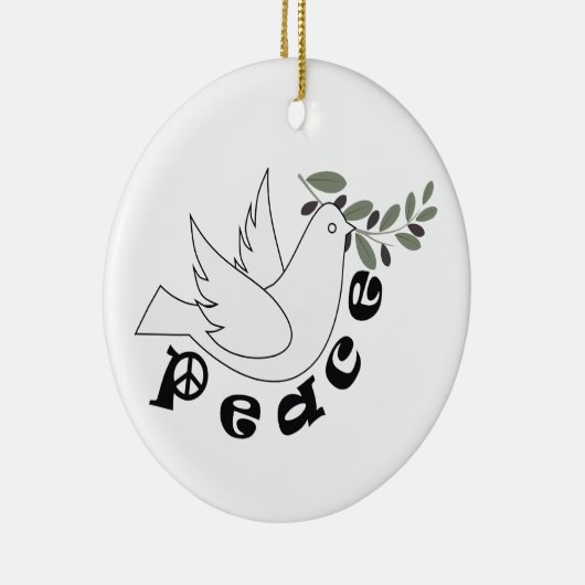 Aangepaste versiering voor vrede keramisch ornament (Rechts)