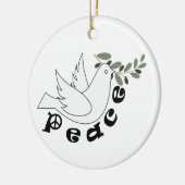 Aangepaste versiering voor vrede keramisch ornament (Links)