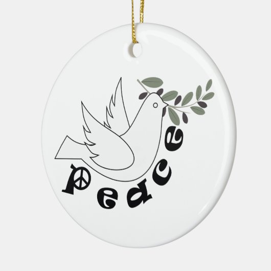 Aangepaste versiering voor vrede keramisch ornament (Links)