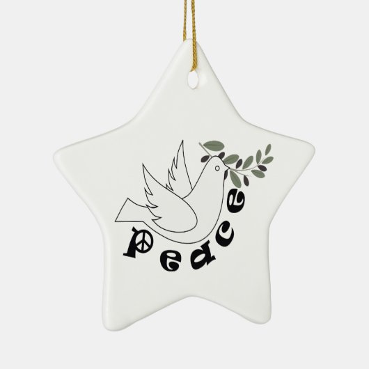 Aangepaste versiering voor vrede keramisch ornament (Rechts)