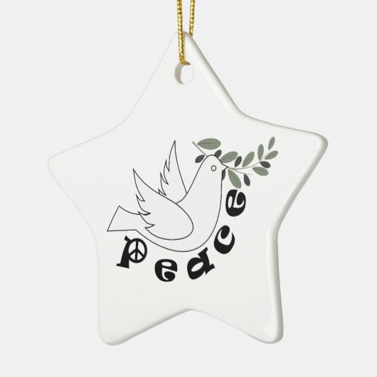 Aangepaste versiering voor vrede keramisch ornament (Links)