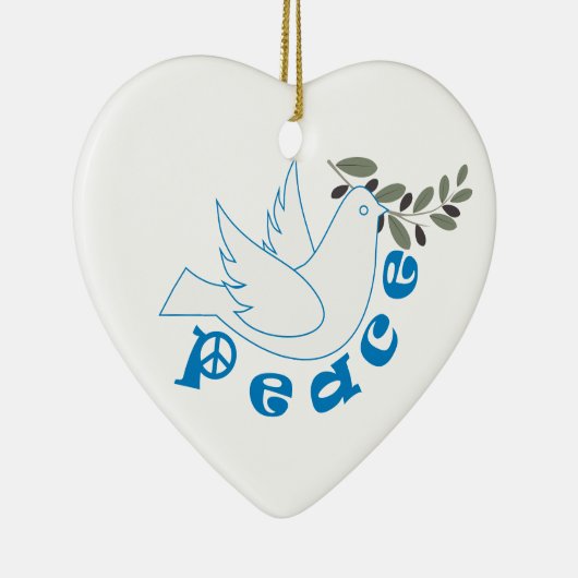 Aangepaste versiering voor vrede keramisch ornament (Rechts)