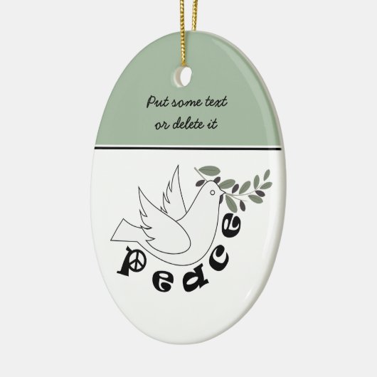 Aangepaste versiering voor vrede keramisch ornament (Links)