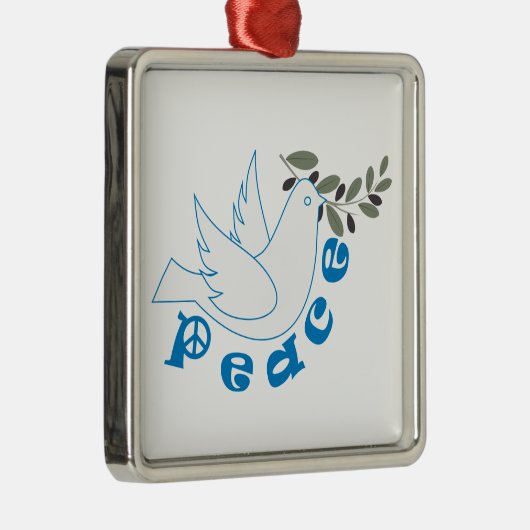 Aangepaste versiering voor vrede metalen ornament (Rechts)