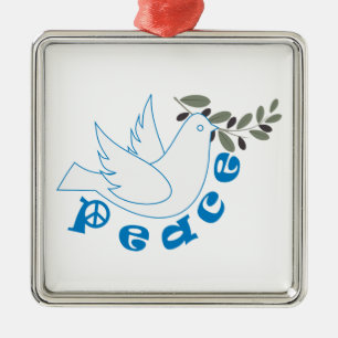 Aangepaste versiering voor vrede metalen ornament