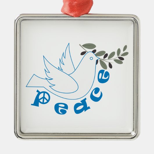 Aangepaste versiering voor vrede metalen ornament (Voorkant)